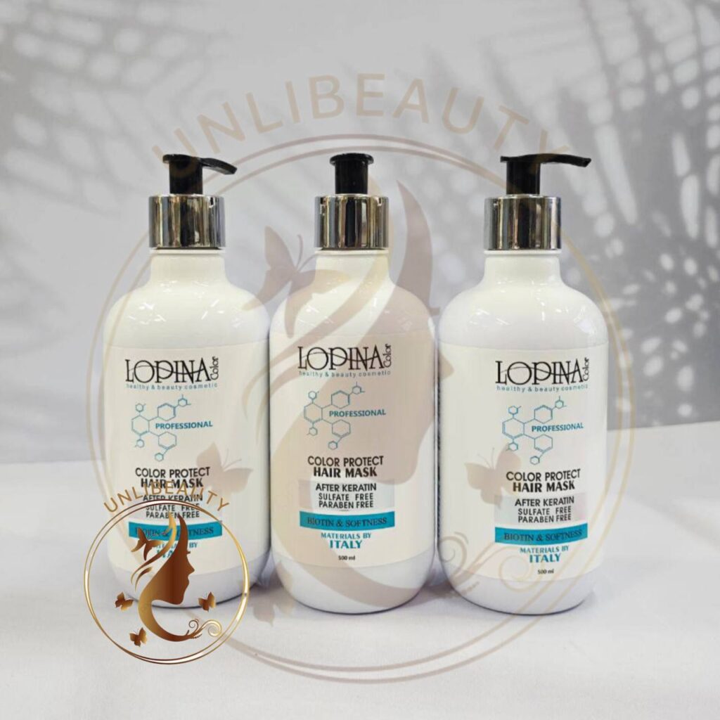 ماسک مو پرو کراتین لوپینا کالر حاوی منتول و ویتامین B5، ضدریزش و خنک‌کننده پوست سر