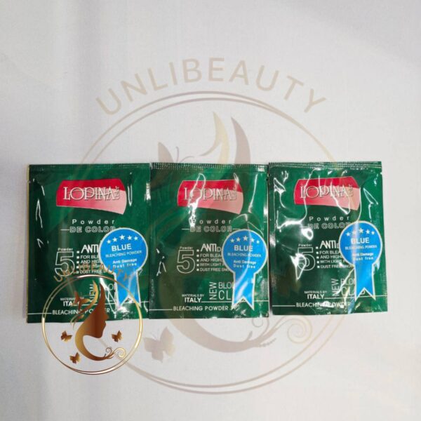 پودر دکلره آبی لوپینا – ضد زردی و قرمزی با عصاره جلبک دریایی، فاقد آمونیاک و غبار