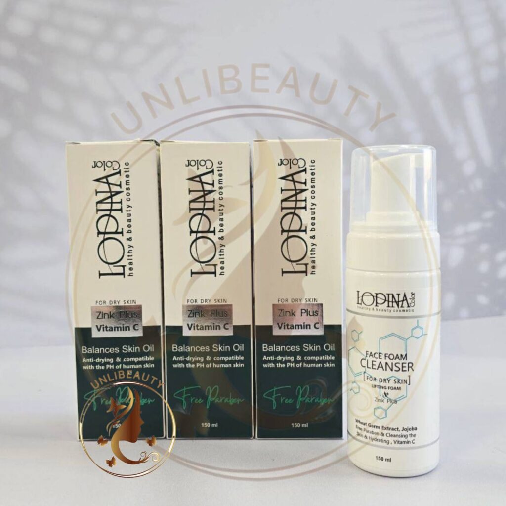 فوم شستشو صورت لوپینا کالر ۱۵۰ میلی‌لیتر – پاک‌کننده پوست چرب و خشک با زینک و ویتامین C